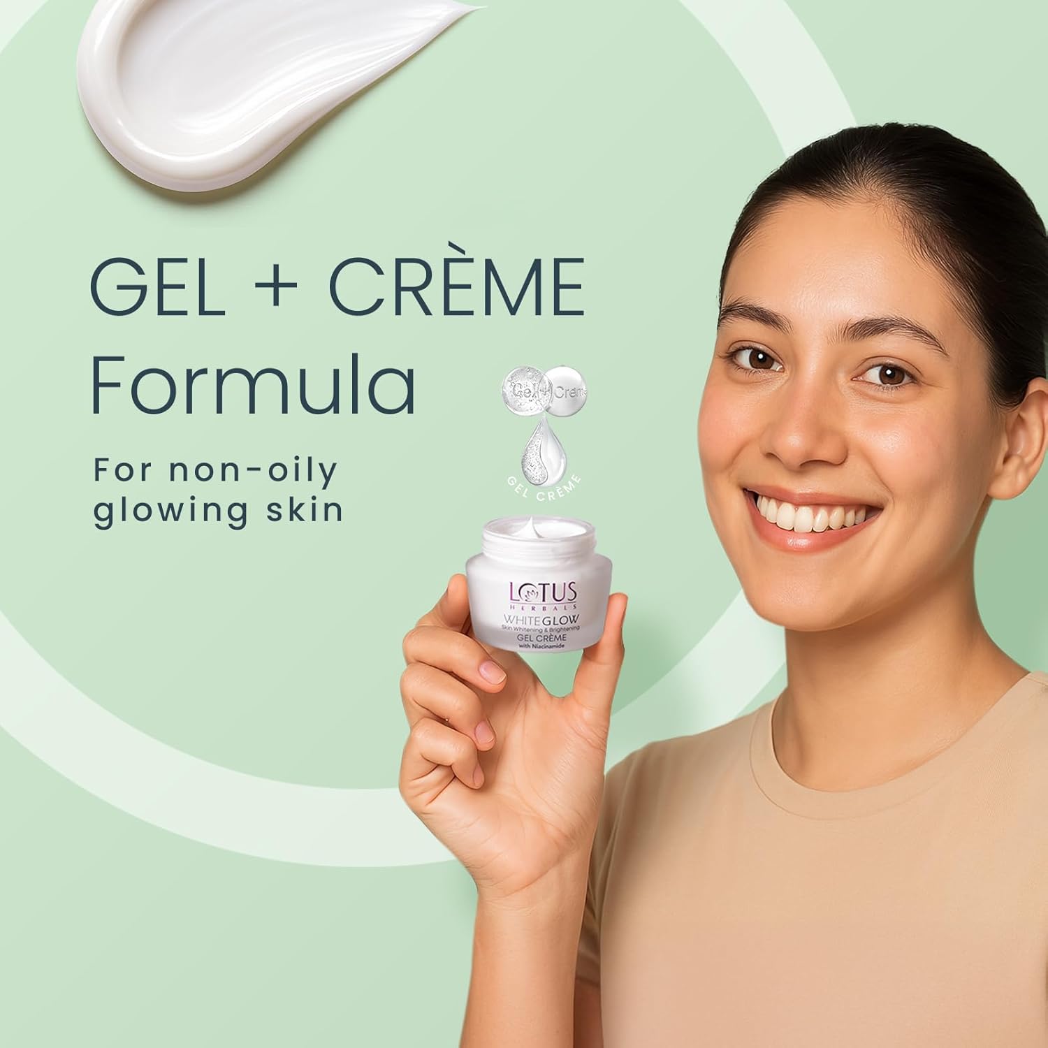 Lotus Herbals WhiteGlow Skin Whitening And Brightening Gel | Face Cream with SPF-25 | For all skin types | 40g