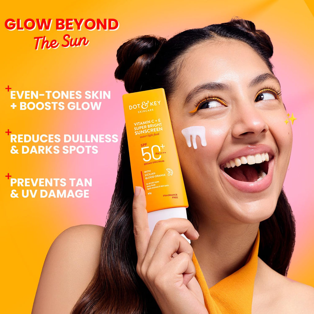 DOT & KEY Vitamin C + E Super Bright Sunscreen | Spf 50 Water-Light, UVA, UVB & Blue Light Protection
