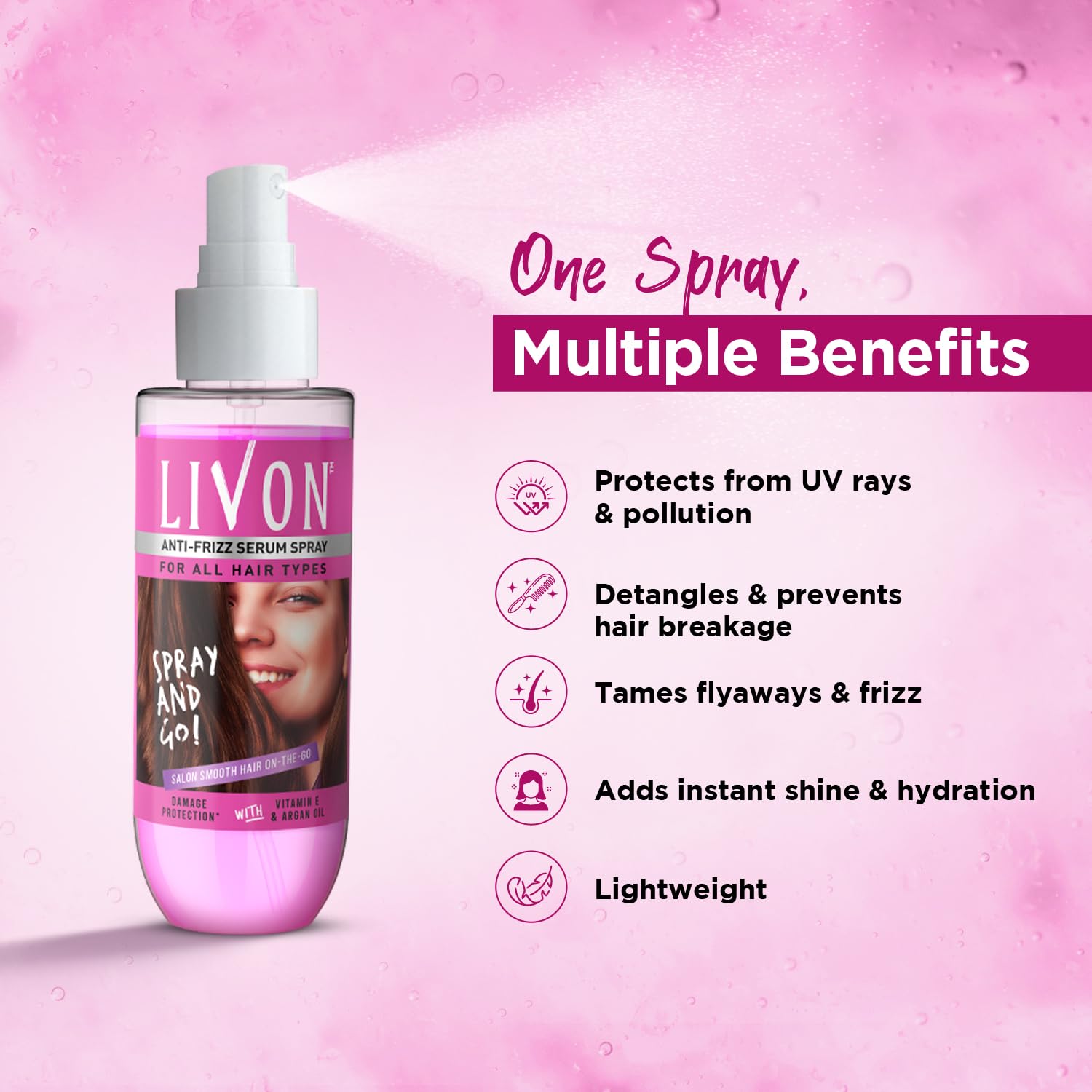 Livon Shake and Spray Hair Serum, 100 ml