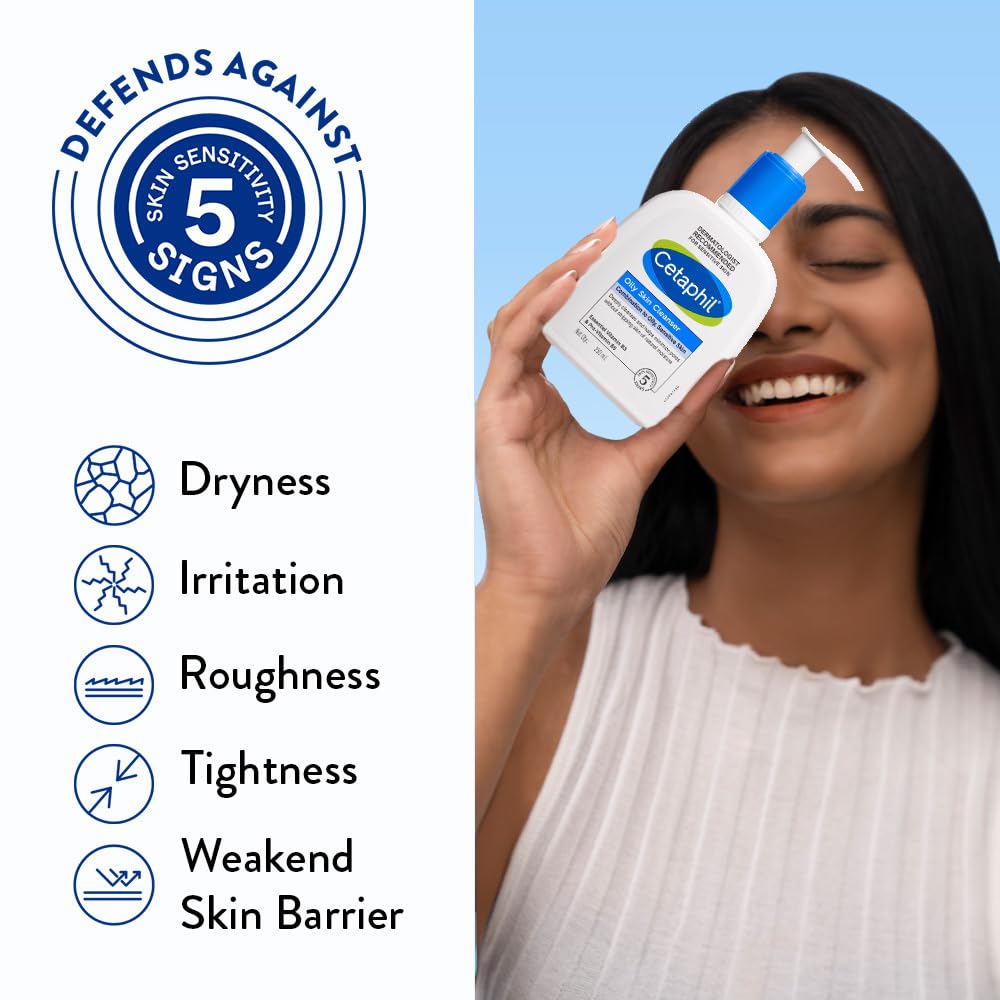 Cetaphil Oily Skin Cleanser | Daily Face Wash For Oily, Acne Prone Skin | Gentle Foaming | 250Ml